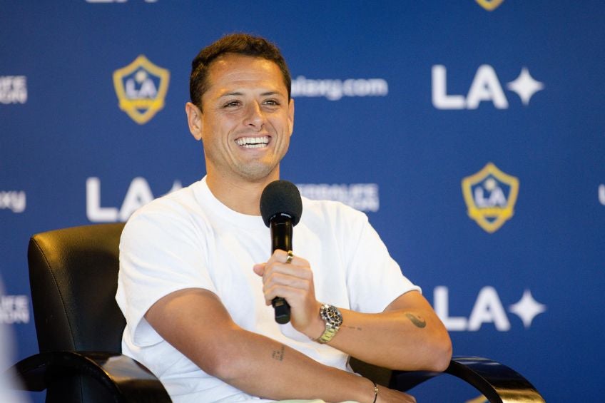 Chicharito Hernández en conferencia de prensa