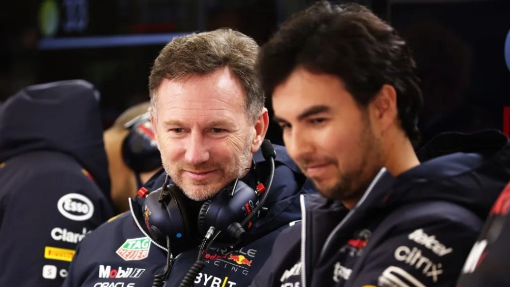 Horner y Checo previo a un GP de la F1