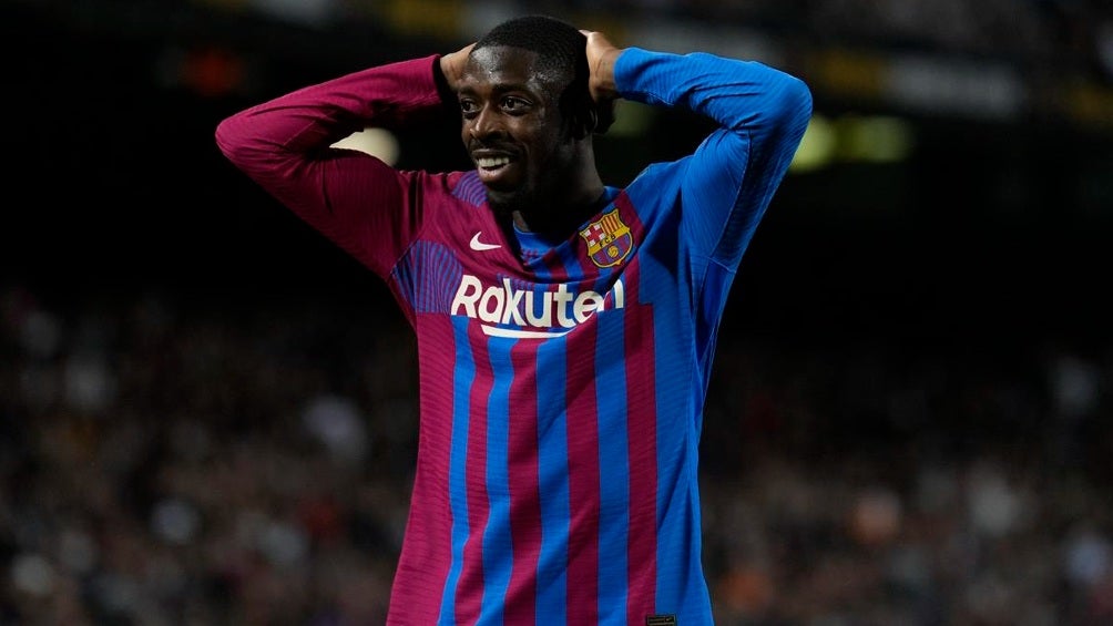 Ousmane Dembélé jugando partido de LaLiga con el Barcelona