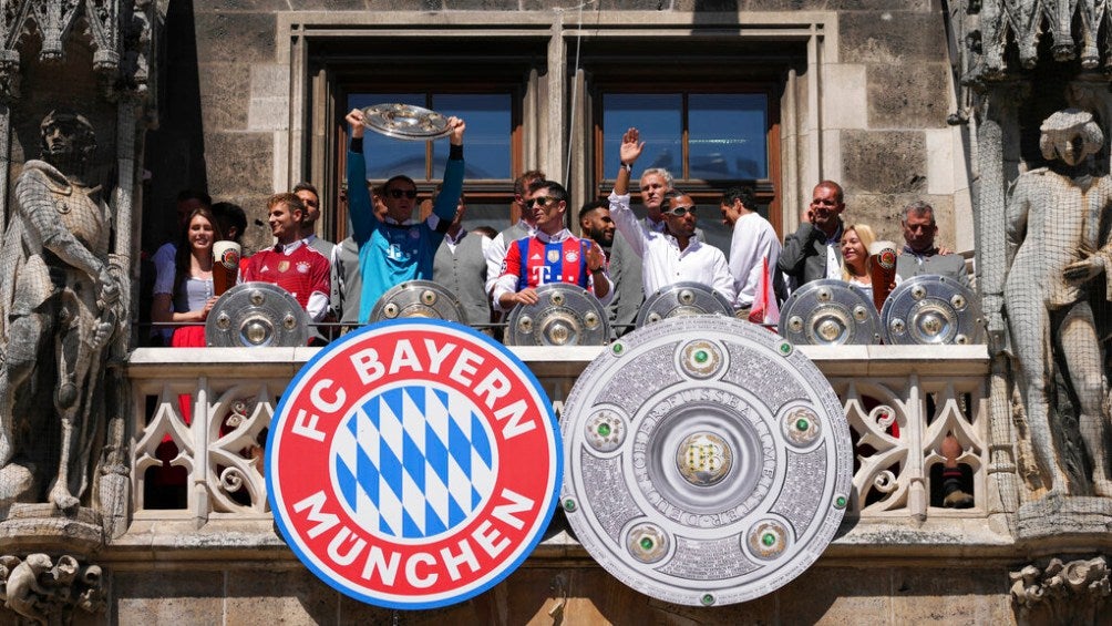 Bayern Múnich celebrando el título de Bundesliga