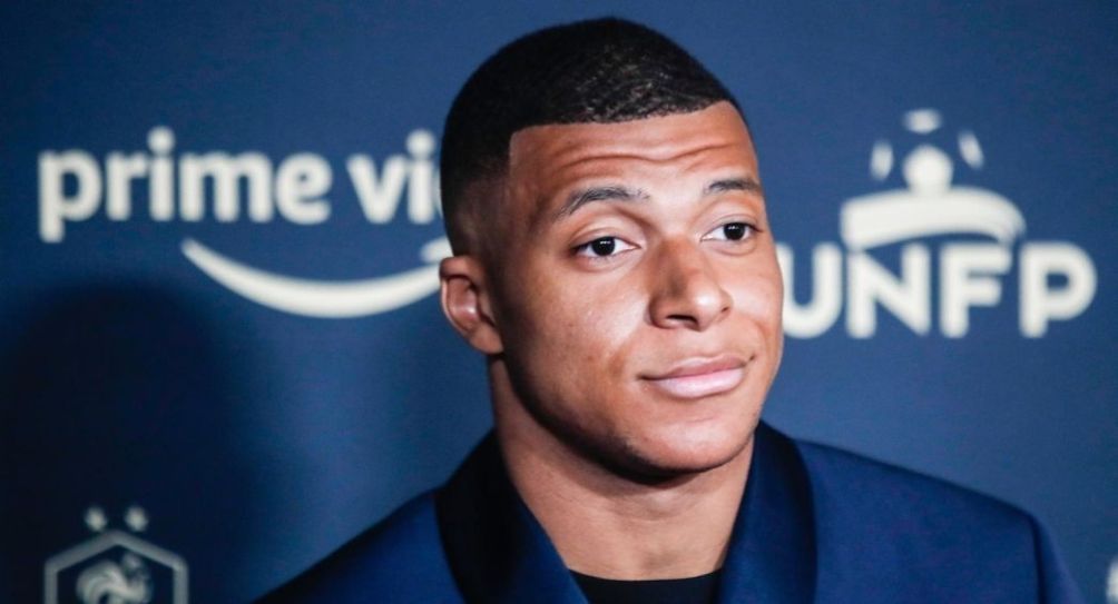 Kylian Mbappé durante un evento