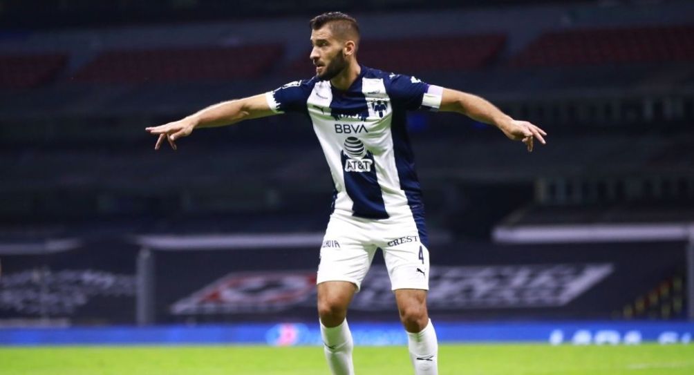 Nico Sánchez durante un partido de Rayados