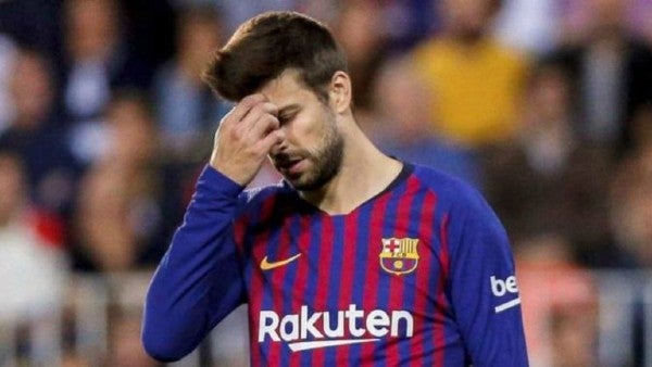 Gerard Piqué con el Barcelona