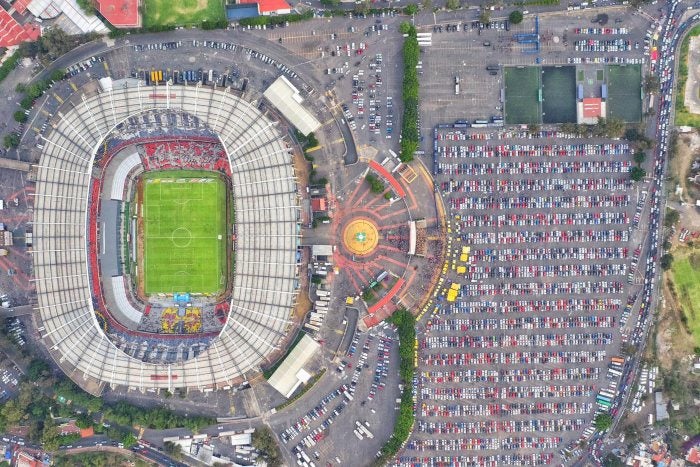 Estadio Azteca durante el América vs Pachuca de las Semifinales