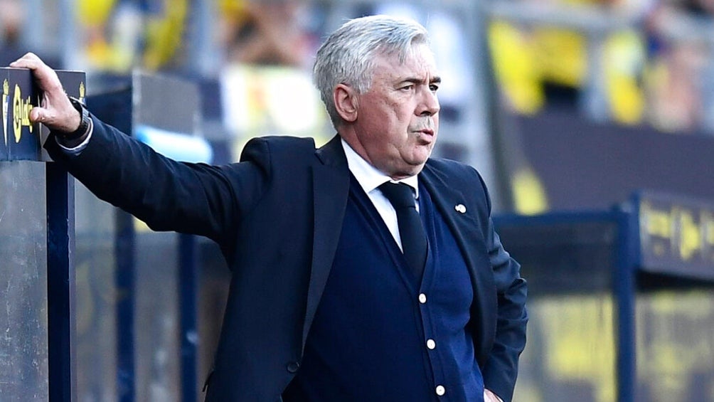 Ancelotti en un partido del Real Madrid