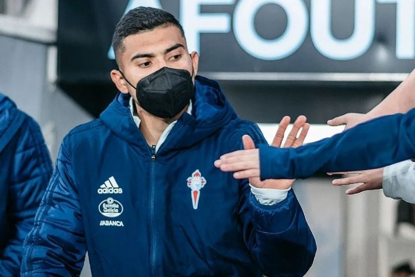 Orbelín Pineda previo a un partido del Celta