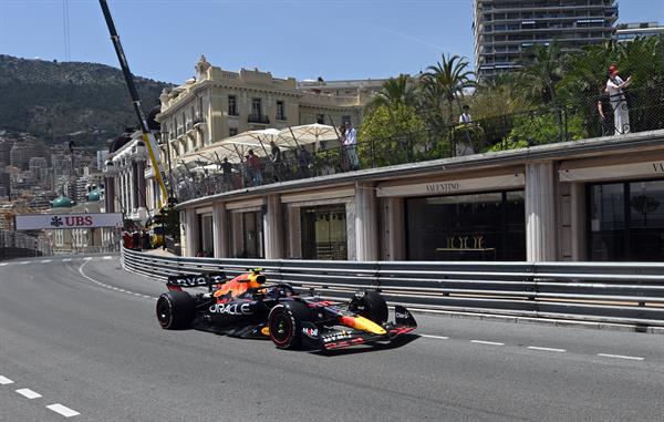 Checo Pérez en as clasificatorias del GP de Mónaco