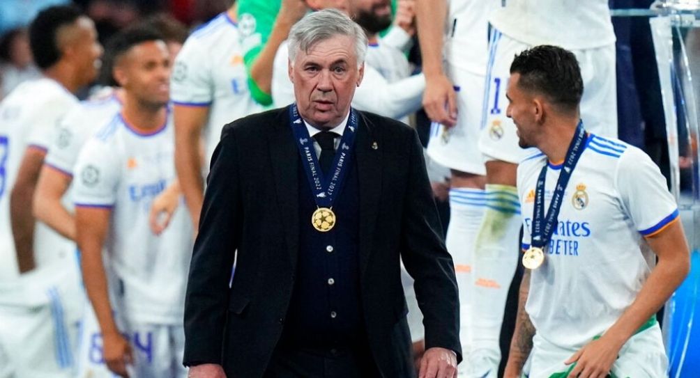 Carlo Ancelotti tras ganar la Champions League