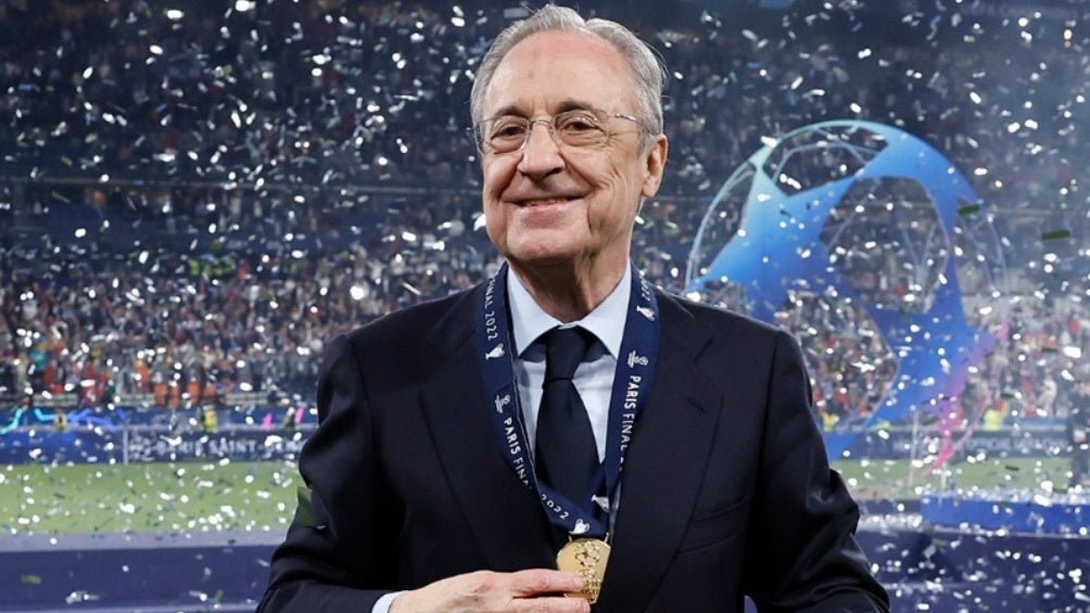 Florentino Pérez celebrando la Champions League