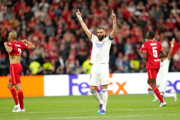 Benzema celebra en Champions