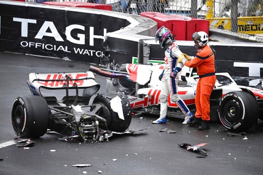 Monoplaza de Schumacher destrozado