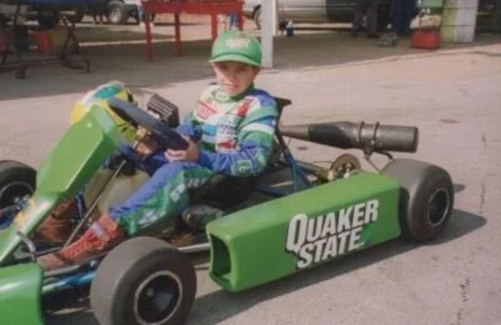 Checo Pérez, en la época que corría karts