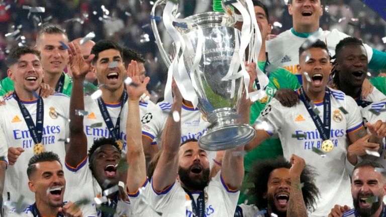 Jugadores del Real Madrid, en festejo