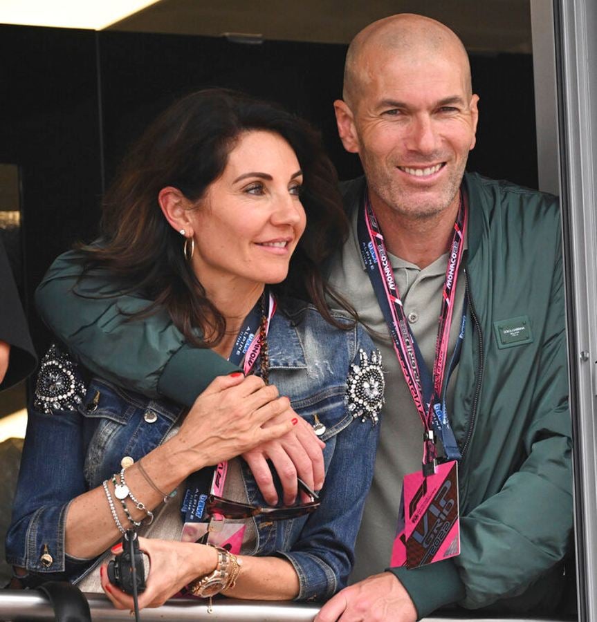 Zidane con su esposa Veronique