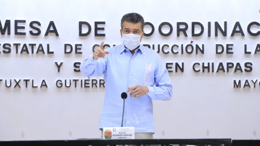 El gobernador de Chiapas, Rutilio Escandón Cadenas