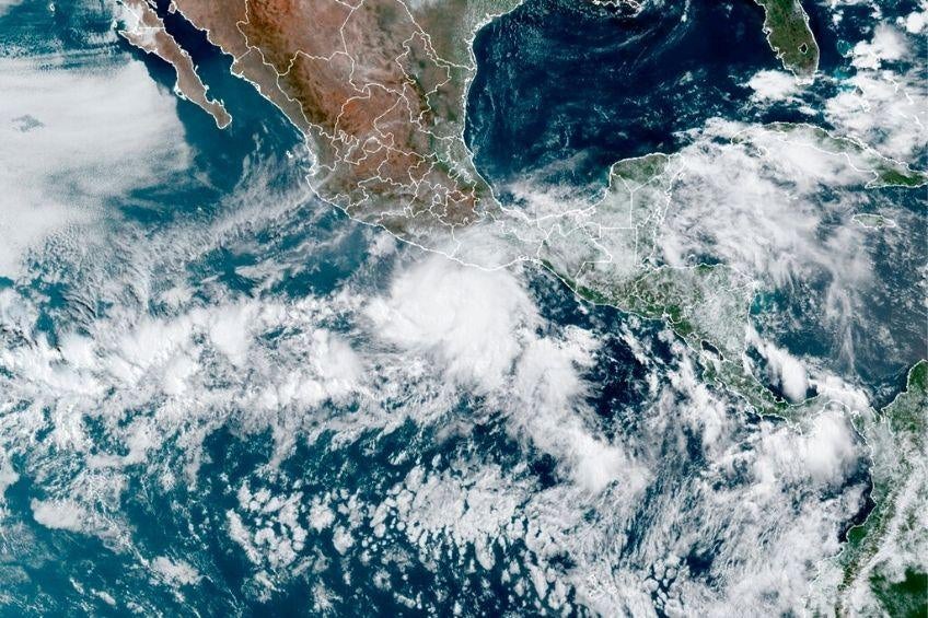 Imagen satelital del Huracán Agatha