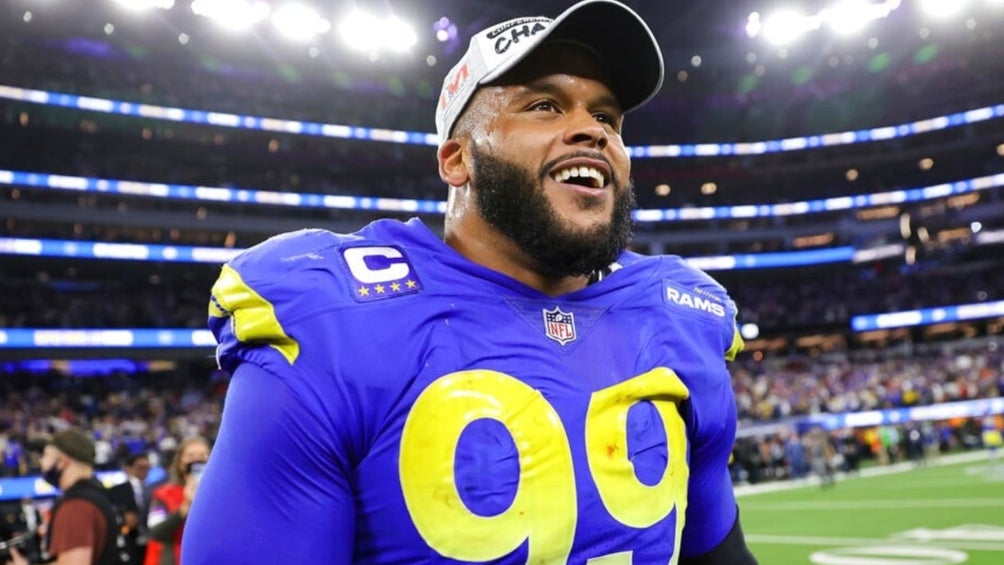 Aaron Donald tras ganar con Los Ángeles Rams