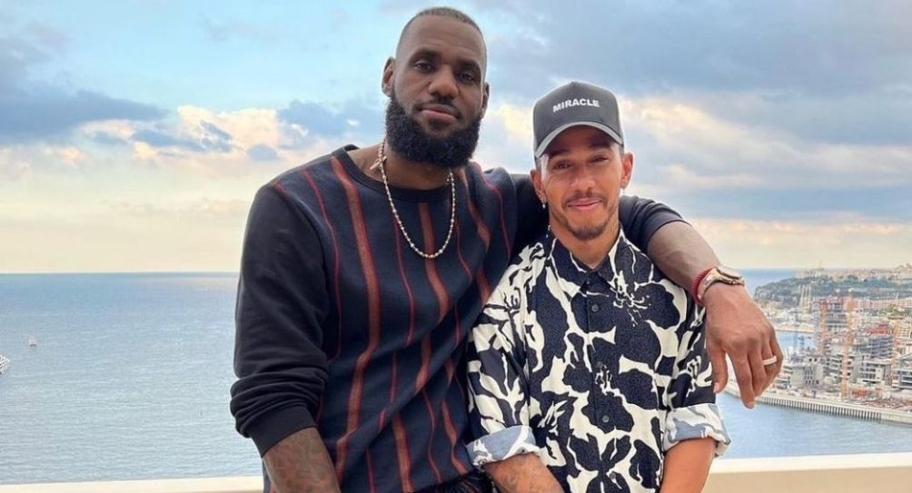 LeBron James y Lewis Hamilton tras el Gran Premio de Mónaco