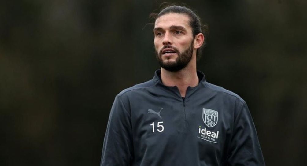 Andy Carroll entrenando con el West Bromwich Albion