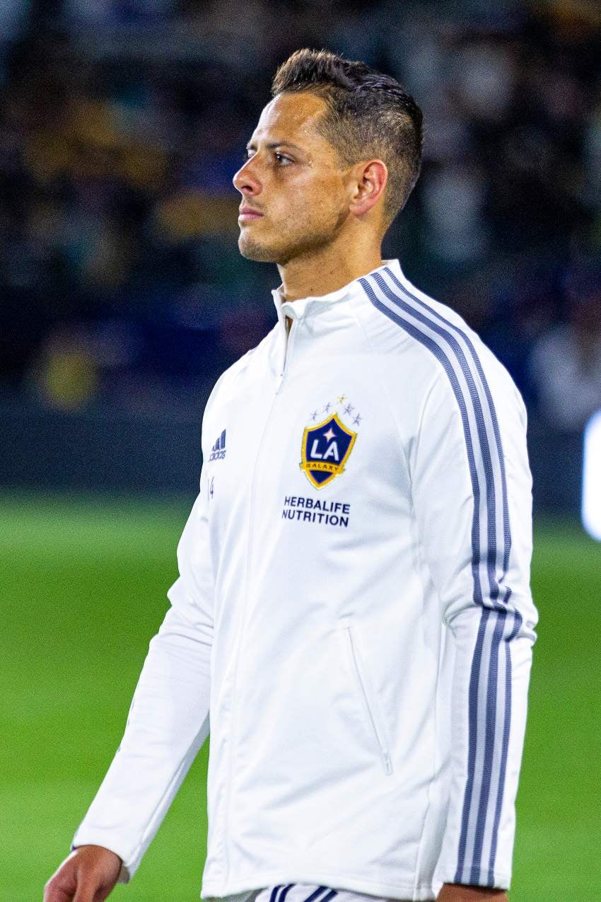 Chicharito previo a un partido de LA Galaxy