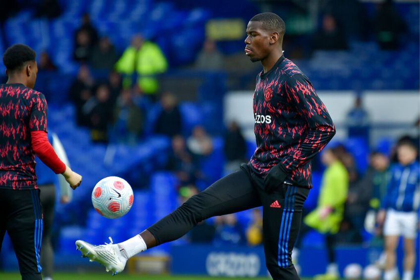 Paul Pogba previo a un partido del Manchester United