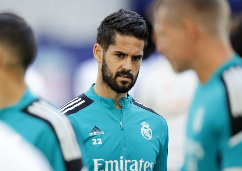 Isco en entrenamiento del Real Madrid