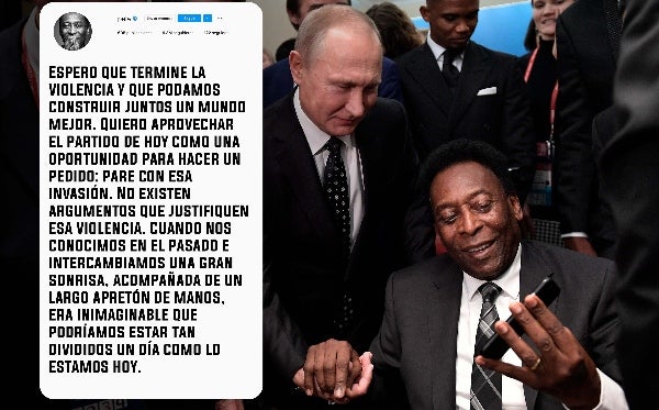 Pelé con Vadimir Putin en el 2017