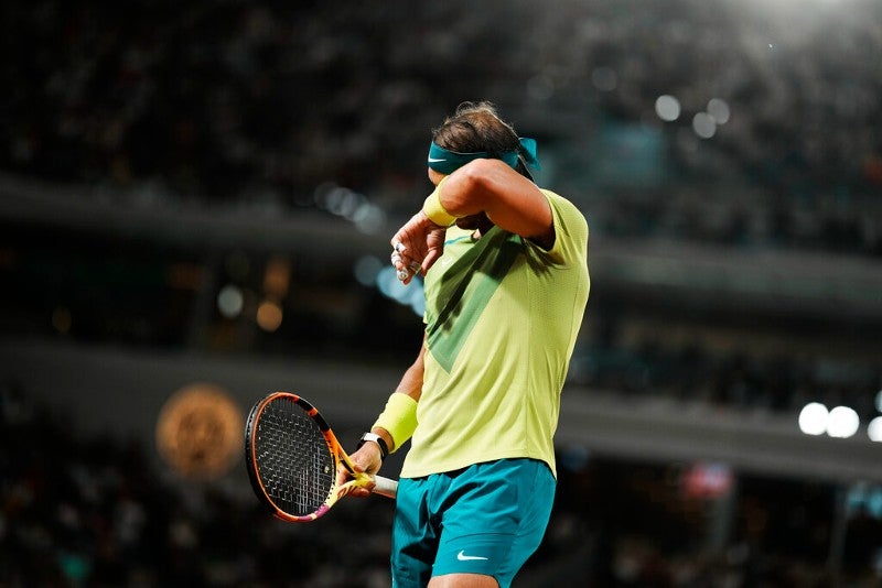 Rafael Nadal durante el partido de semifinales contra el alemán Alexander Zverev