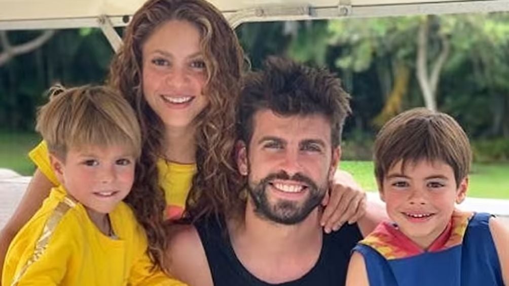 Piqué, Shakira y sus hijos