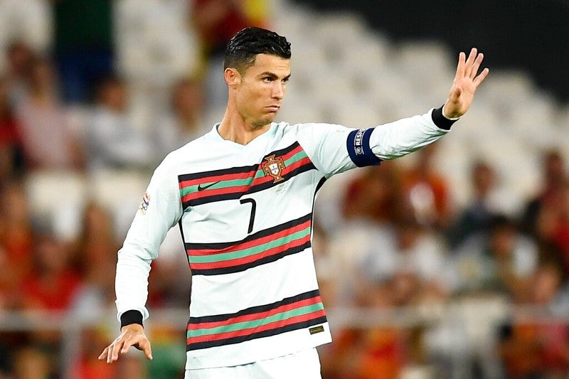 Cristiano Ronaldo durante un partido de Portugal