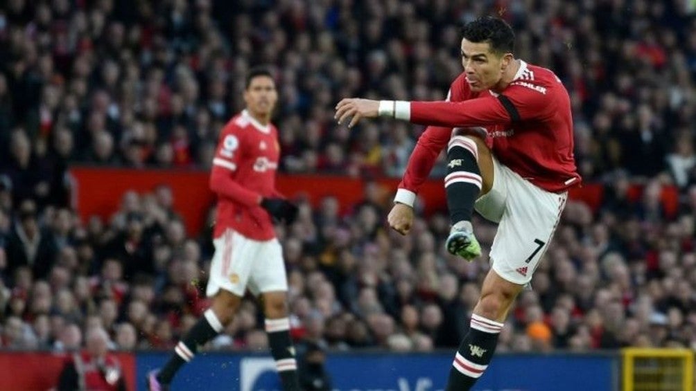 Cristiano Ronaldo durante un partido del Manchester United