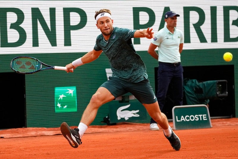 Casper Ruud durante la Semifinal de tenis Abierto de Francia