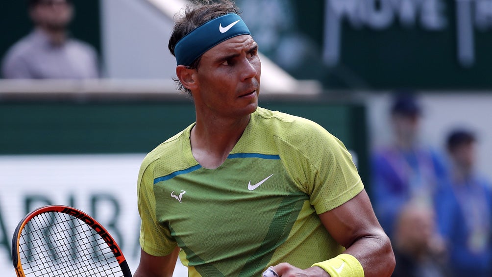 Nadal, en festejo tras un punto