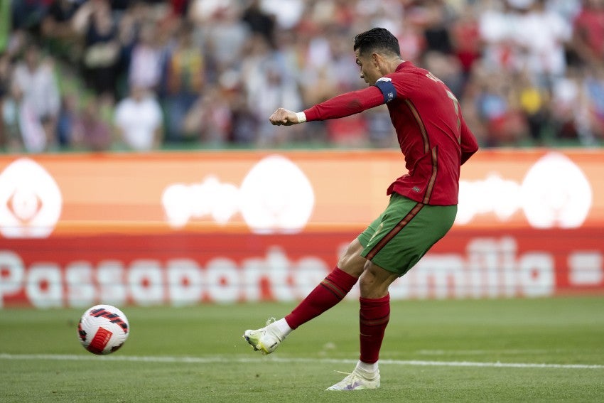 Cristiano Ronaldo en el juego entre Portugal y Suiza