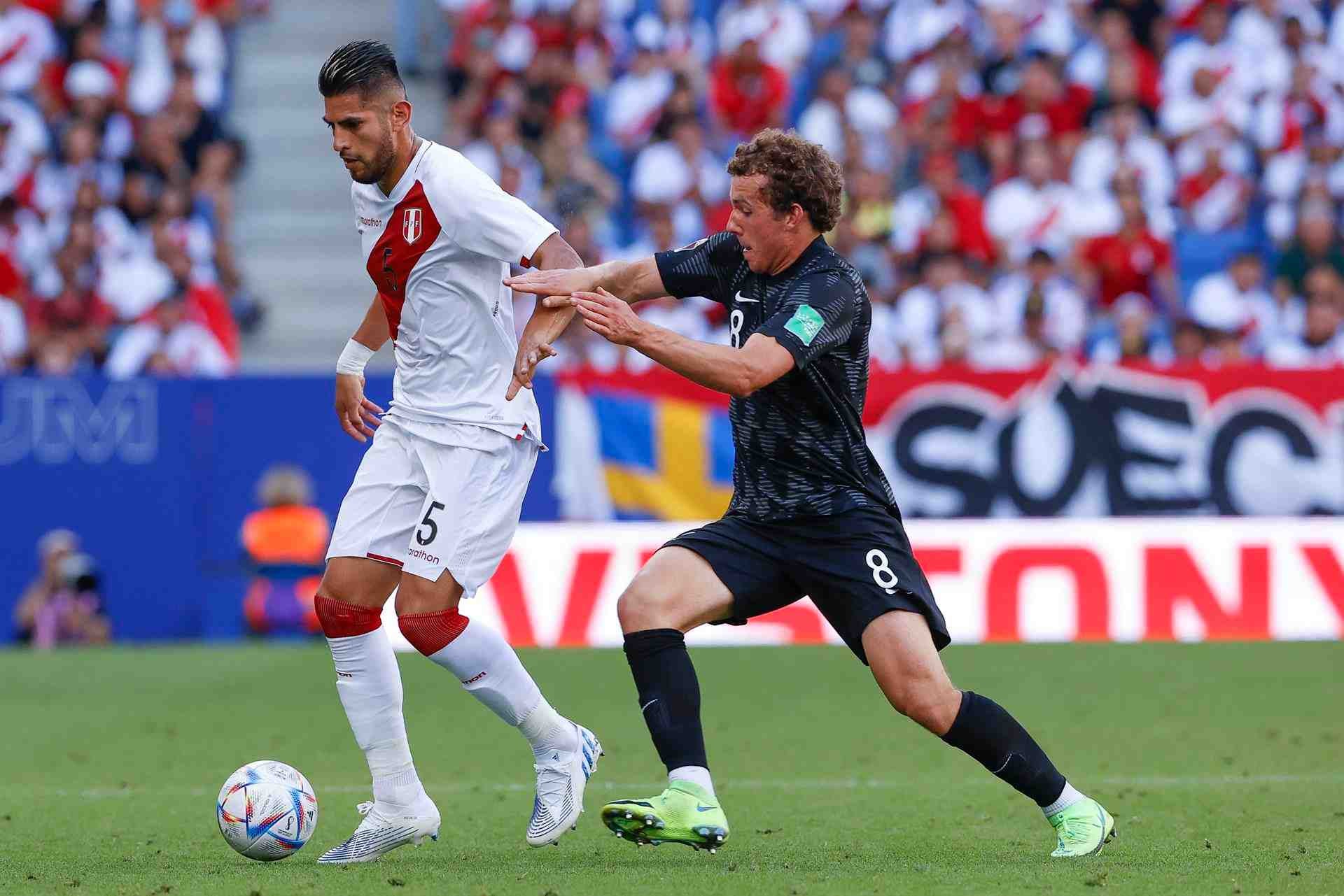 Perú jugando partido amistoso internacional ante Nueva Zelanda