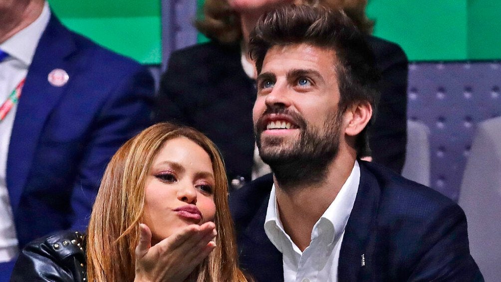 Shakira y Piqué durante un partido de Tenis en España