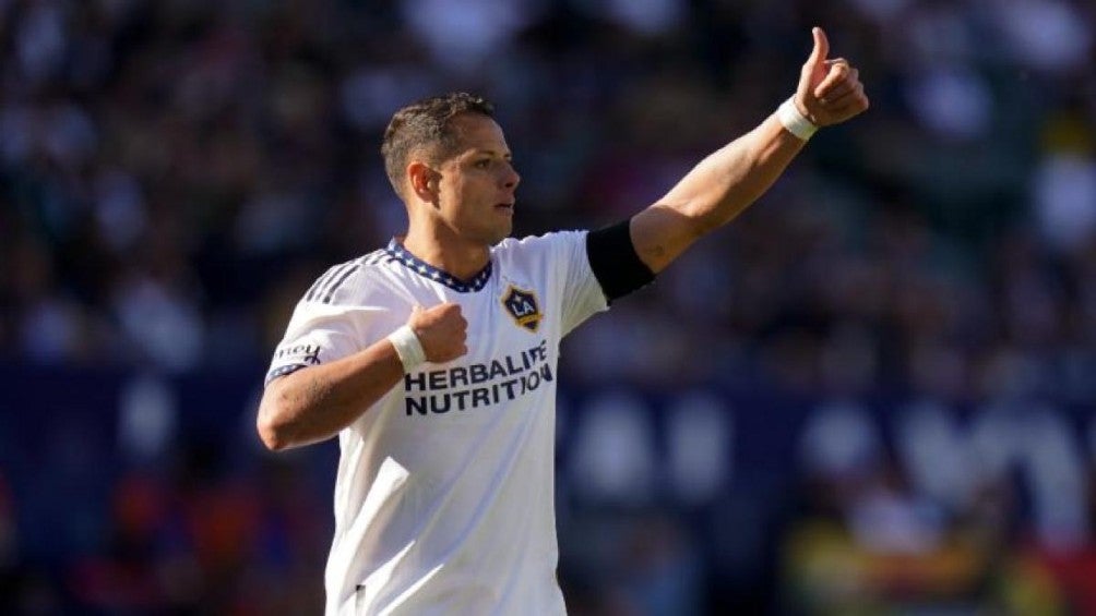 Javier Hernández durante un partido con LA Galaxy