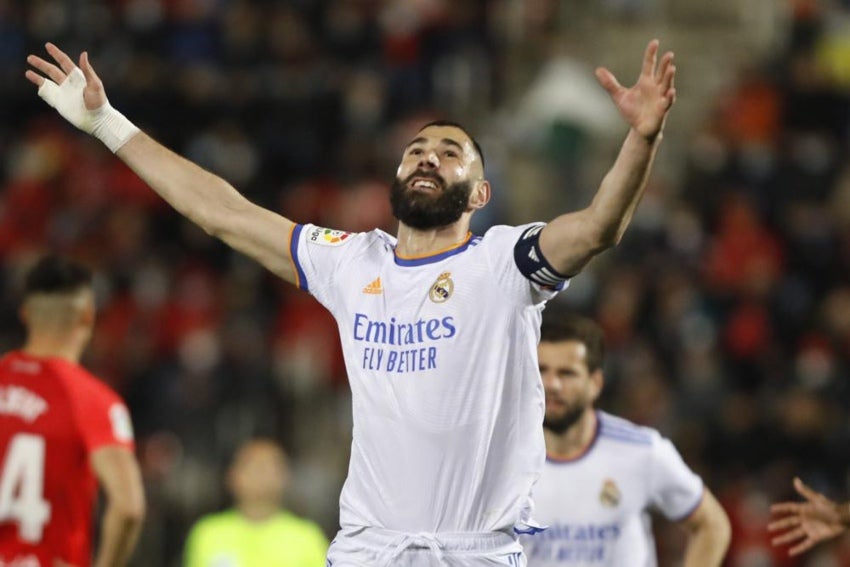 Karim Benzema en un partido del Real Madrid