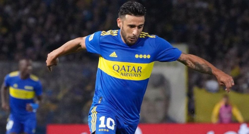 Eduardo Salvio durante un partido de Boca Juniors