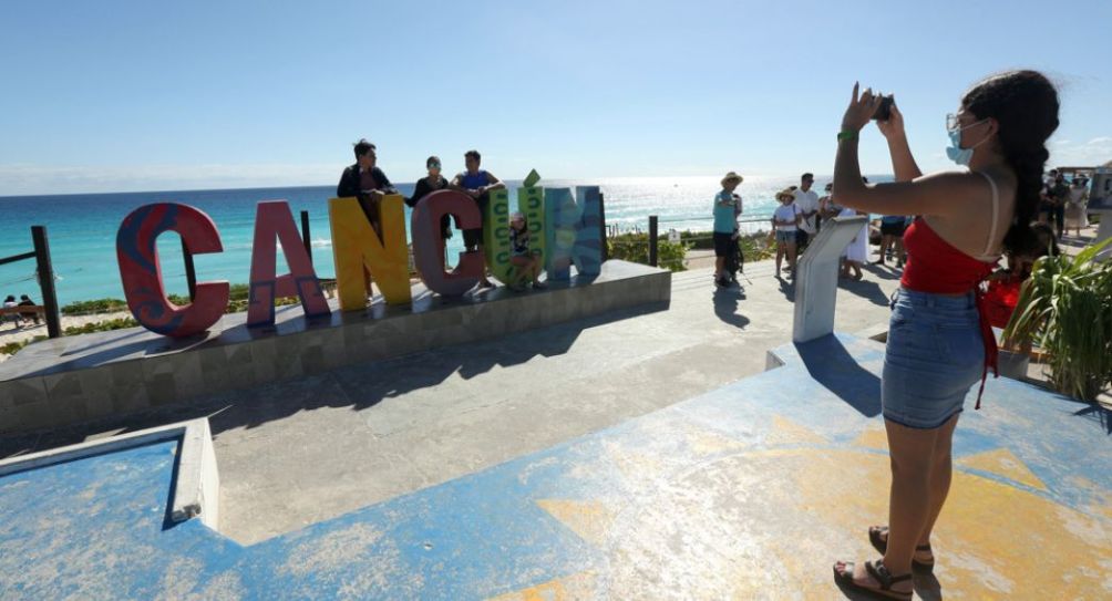 Turistas en Cancún 