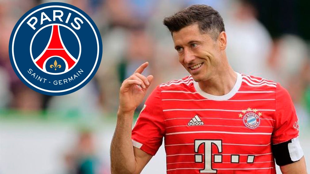 Lewandowski jugando partido con el Bayern Munich en Bundesliga