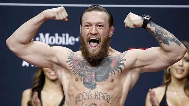 Conor McGregor en festejo eufórico