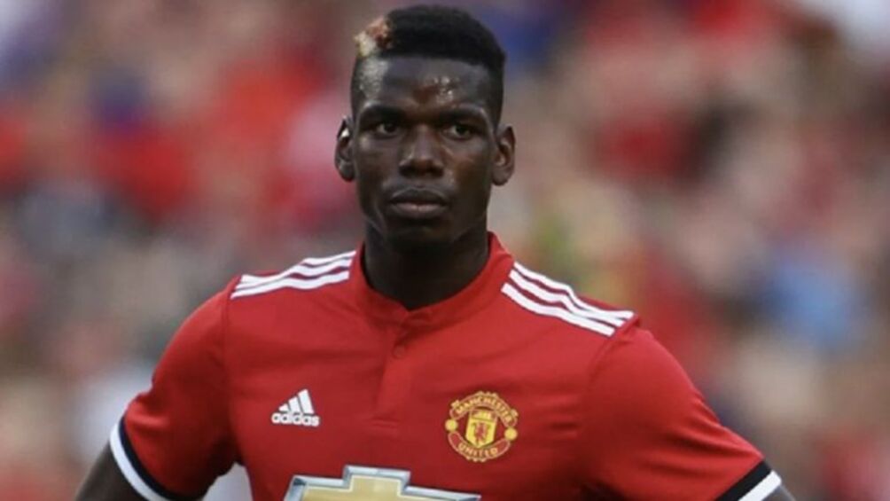 Paul Pogba en un partido con el Manchester United