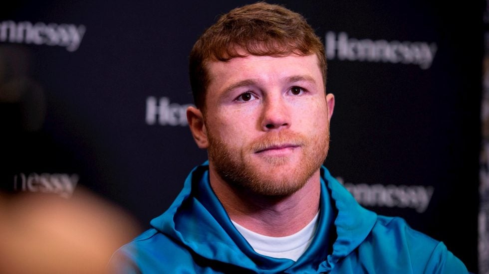 Canelo Álvarez en conferencia de prensa