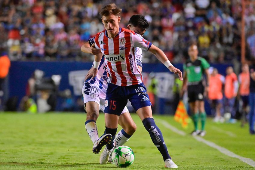 Facundo Waller durante un partido de Atlético San Luis