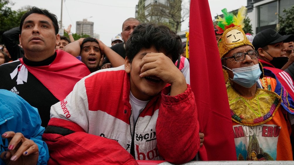 Fans looked devastated after Peru lost to Australia