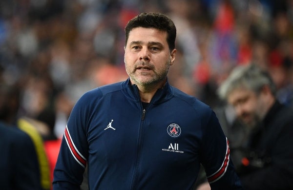 Mauricio Pochettino durante un partido con el PSG