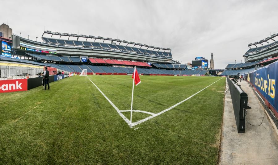 El Gillette Stadium previo a partido de futbol