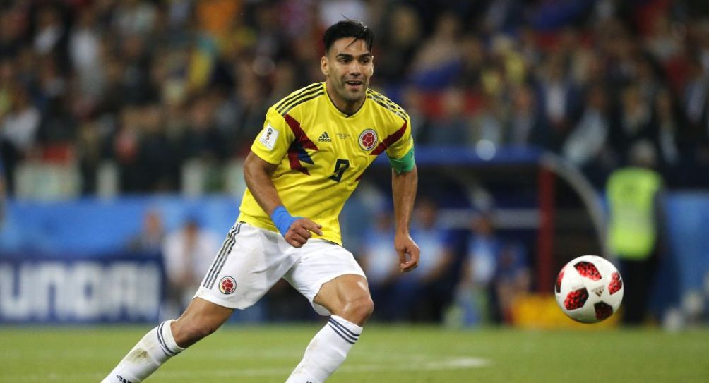 Radamel Falcao durante un partido de Colombia