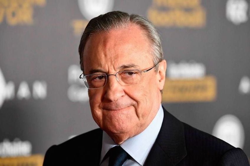 Florentino Pérez en la ceremonia del Balón de Oro